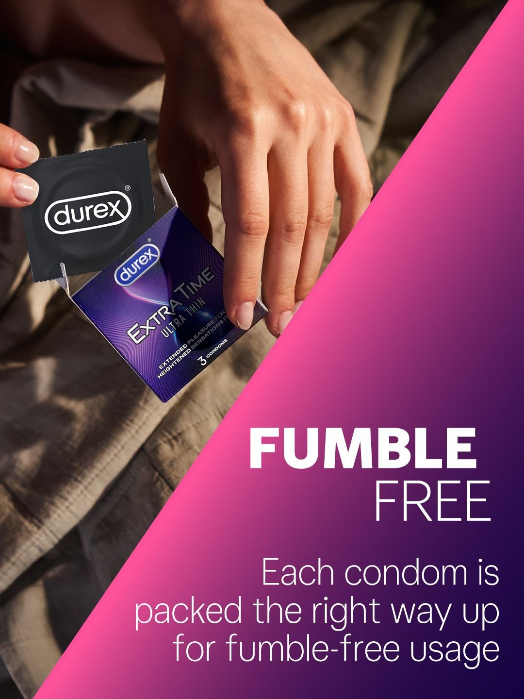 Durex Durex Set of 3 Extra Time Ultra Thin Condoms - 10 Count Each - Image 11