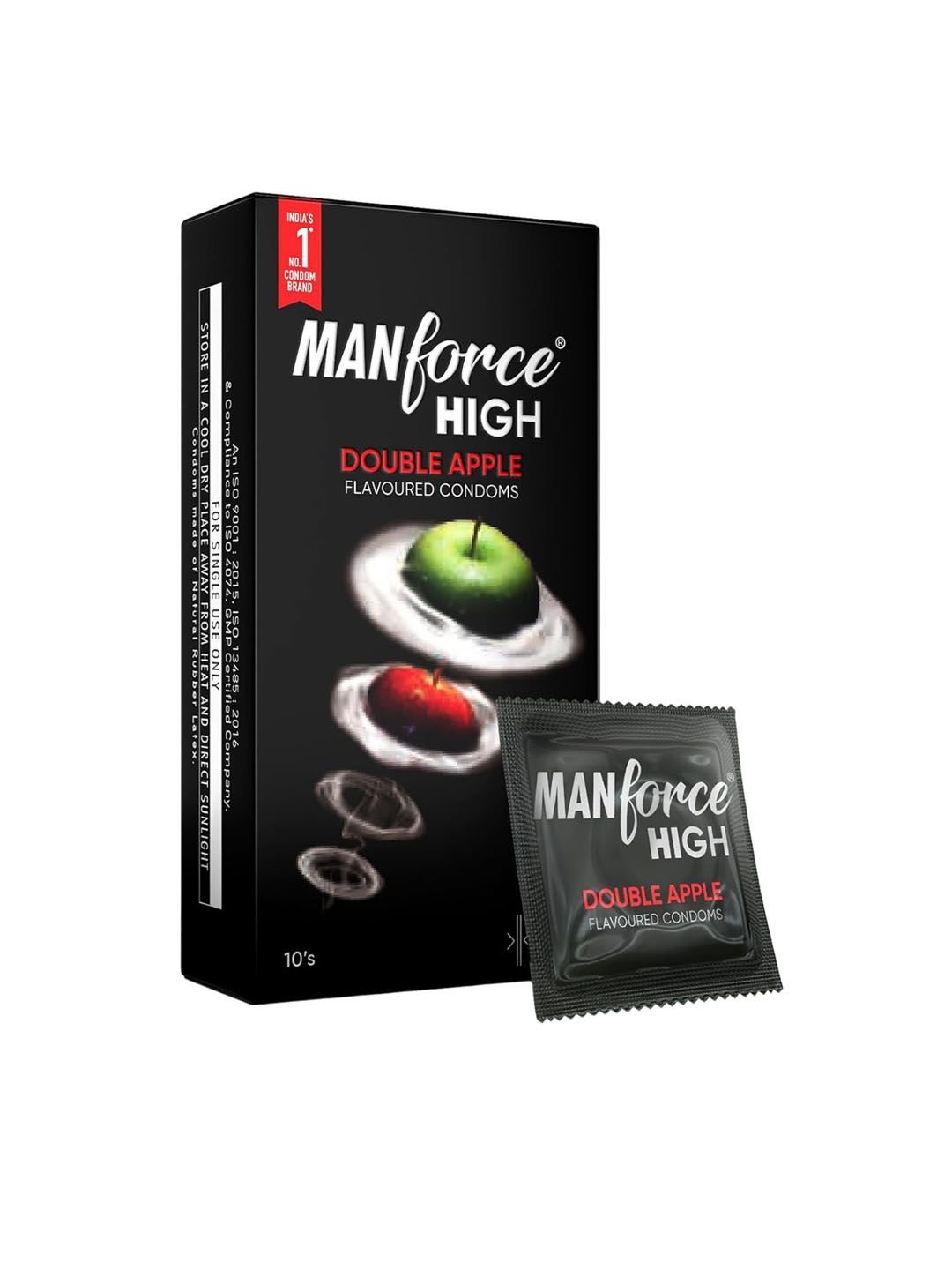Manforce Manforce Set Of 2 High Lubricated Double Apple Flavoured Condoms - 10Pcs Each - Image 2