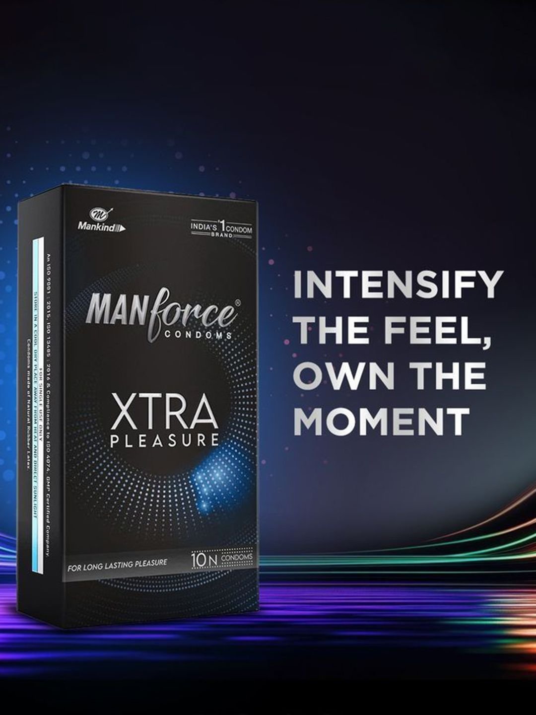Manforce Manforce Set Of 2 Xtra Pleasure Dotted Climax Delay Condoms - Unflavoured - 10Pcs Each - Image 2