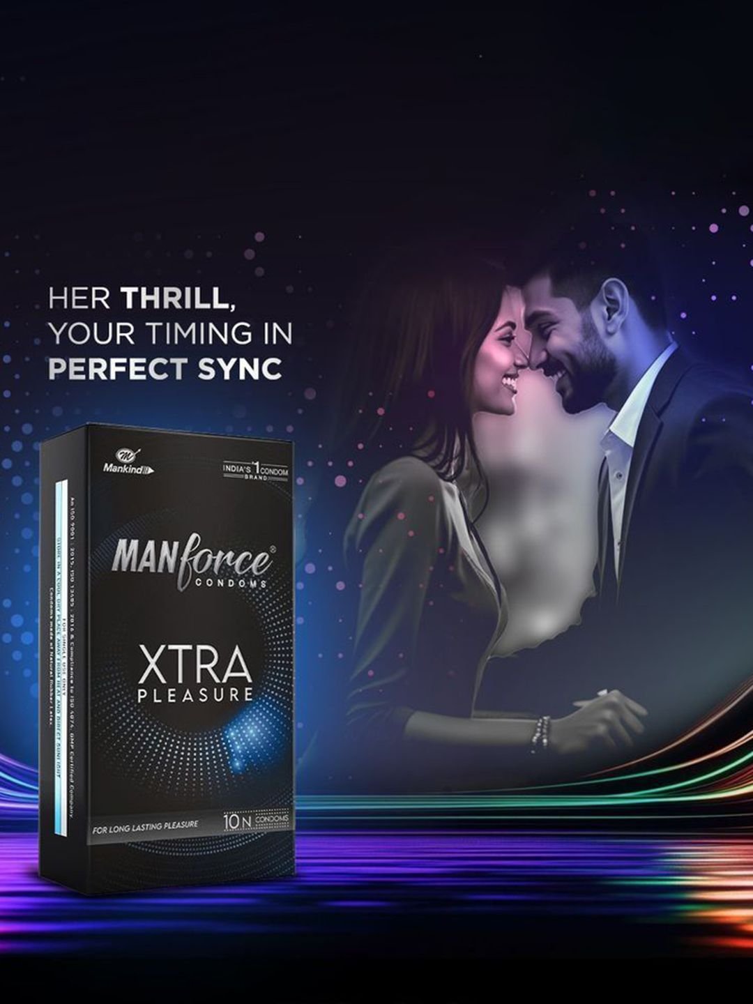 Manforce Manforce Set Of 2 Xtra Pleasure Dotted Climax Delay Condoms - Unflavoured - 10Pcs Each - Image 4