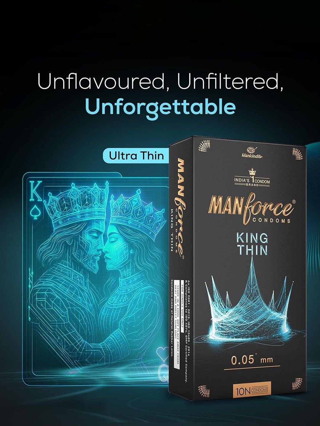 Manforce Manforce Set Of 2 King Thin Ultra-Thin Unflavoured Condoms - 10 Pcs Each - Image 3