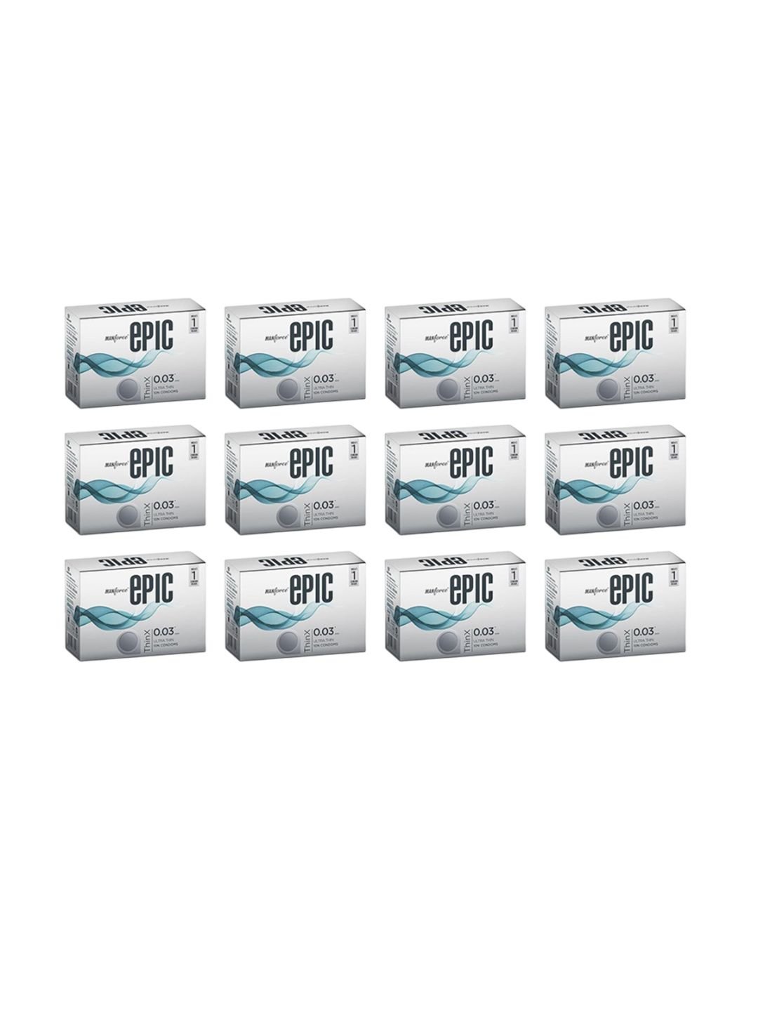 Manforce Set Of 12 Epic ThinX Ultra Thin Condoms- 10 Pcs Each