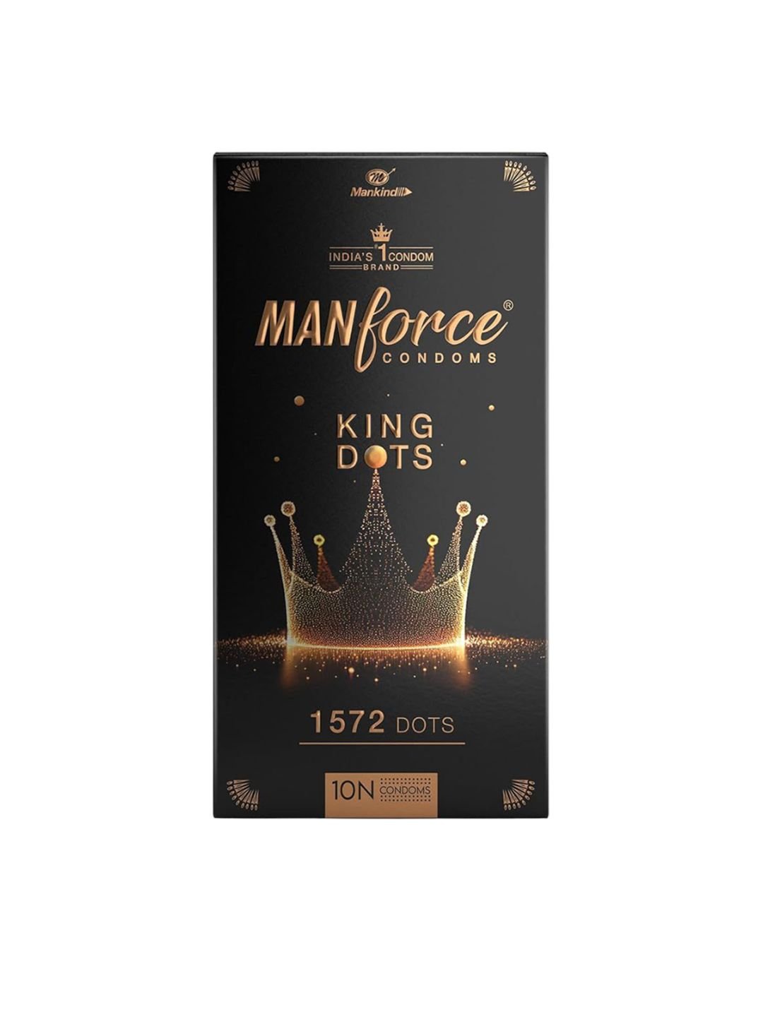 Manforce Set Of 2 King Dots Extra Dotted Condoms- 10 Condoms With Lubricant- 60 ml - Image 2