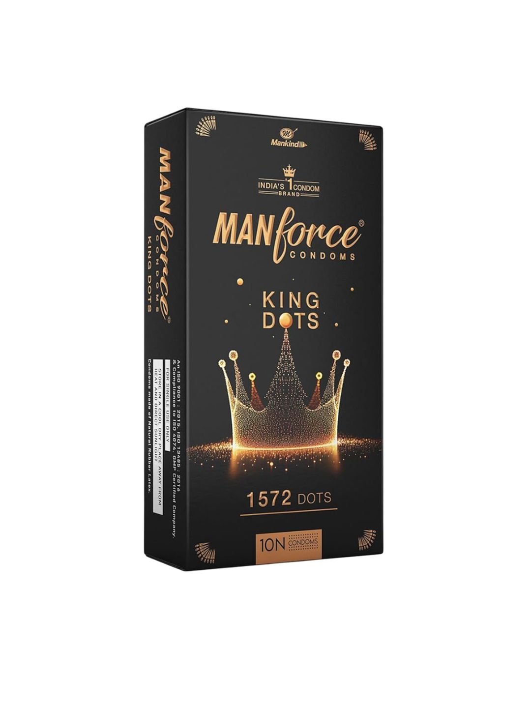 Manforce Set Of 2 King Dots Extra Dotted Condoms- 10 Condoms With Lubricant- 60 ml - Image 3