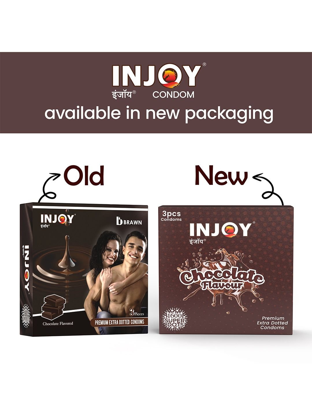 INJOY INJOY Extra Dotted Chocolate Flavored Condoms - 30 pcs - Image 2
