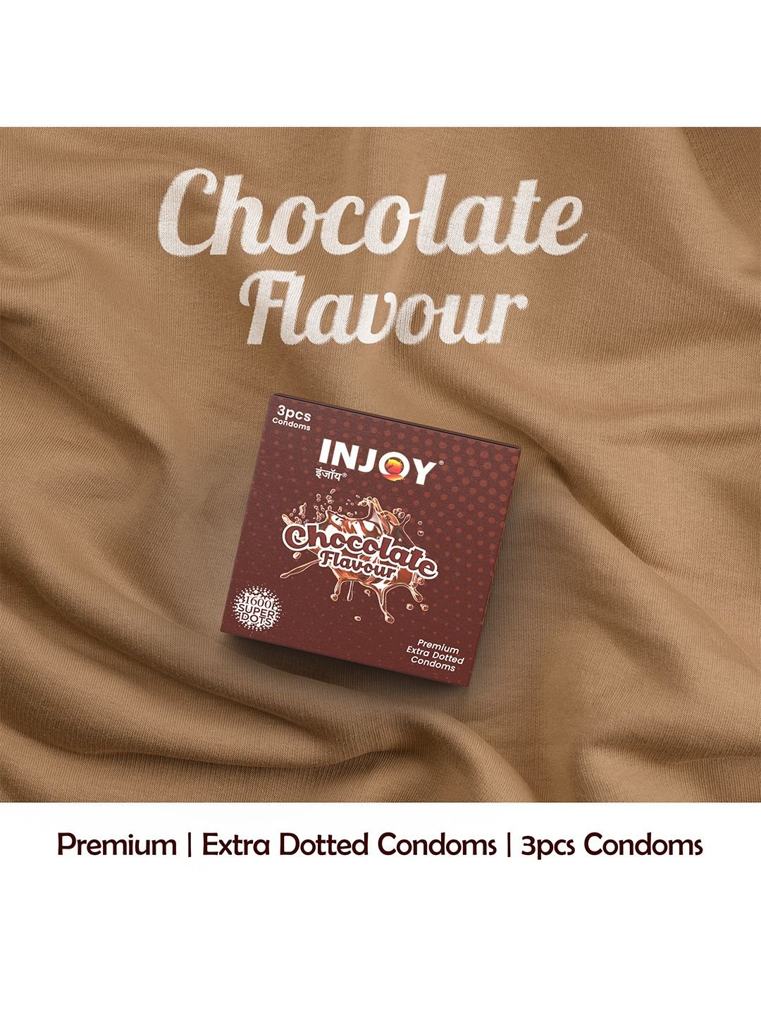 INJOY INJOY Extra Dotted Chocolate Flavored Condoms - 30 pcs - Image 4