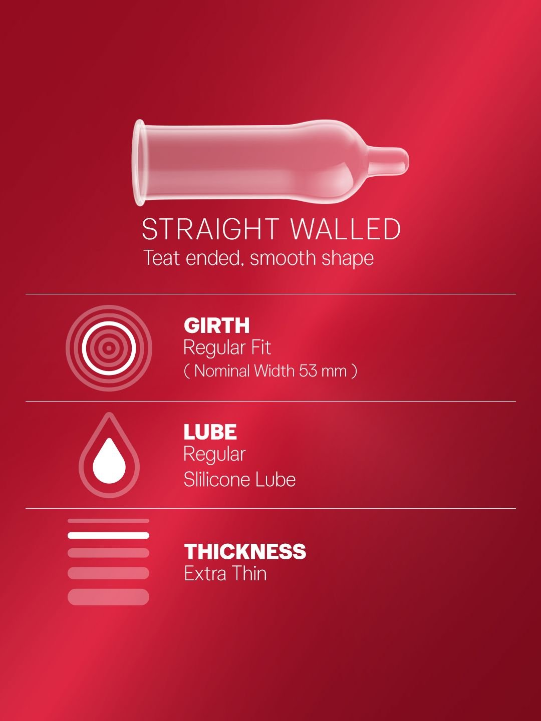 Durex Pack of 3 Extra Thin Lubricated Condoms - Image 3