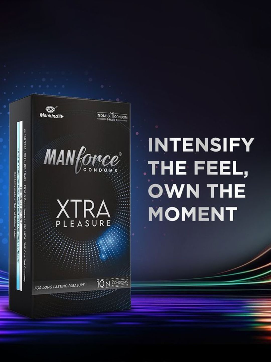Manforce Manforce Set Of 3 Xtra Pleasure Dotted Climax Delay Condoms - Unflavoured - 10Pcs Each - Image 3
