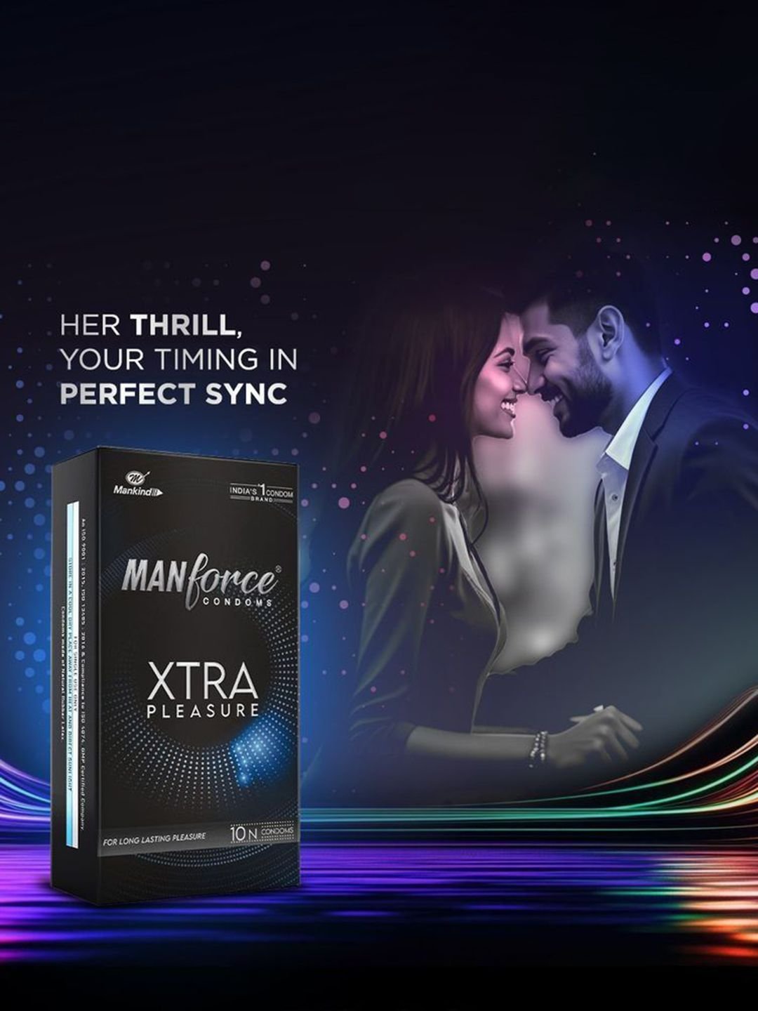 Manforce Manforce Set Of 3 Xtra Pleasure Dotted Climax Delay Condoms - Unflavoured - 10Pcs Each - Image 4