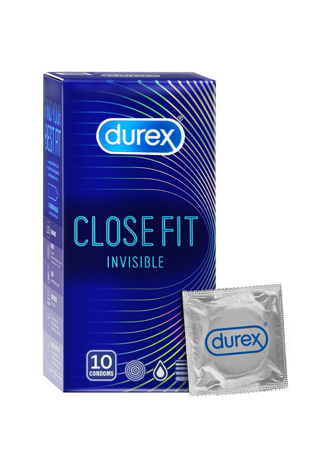 Durex Close Fit Invisible Ultra Thin Condoms - 10 Pcs