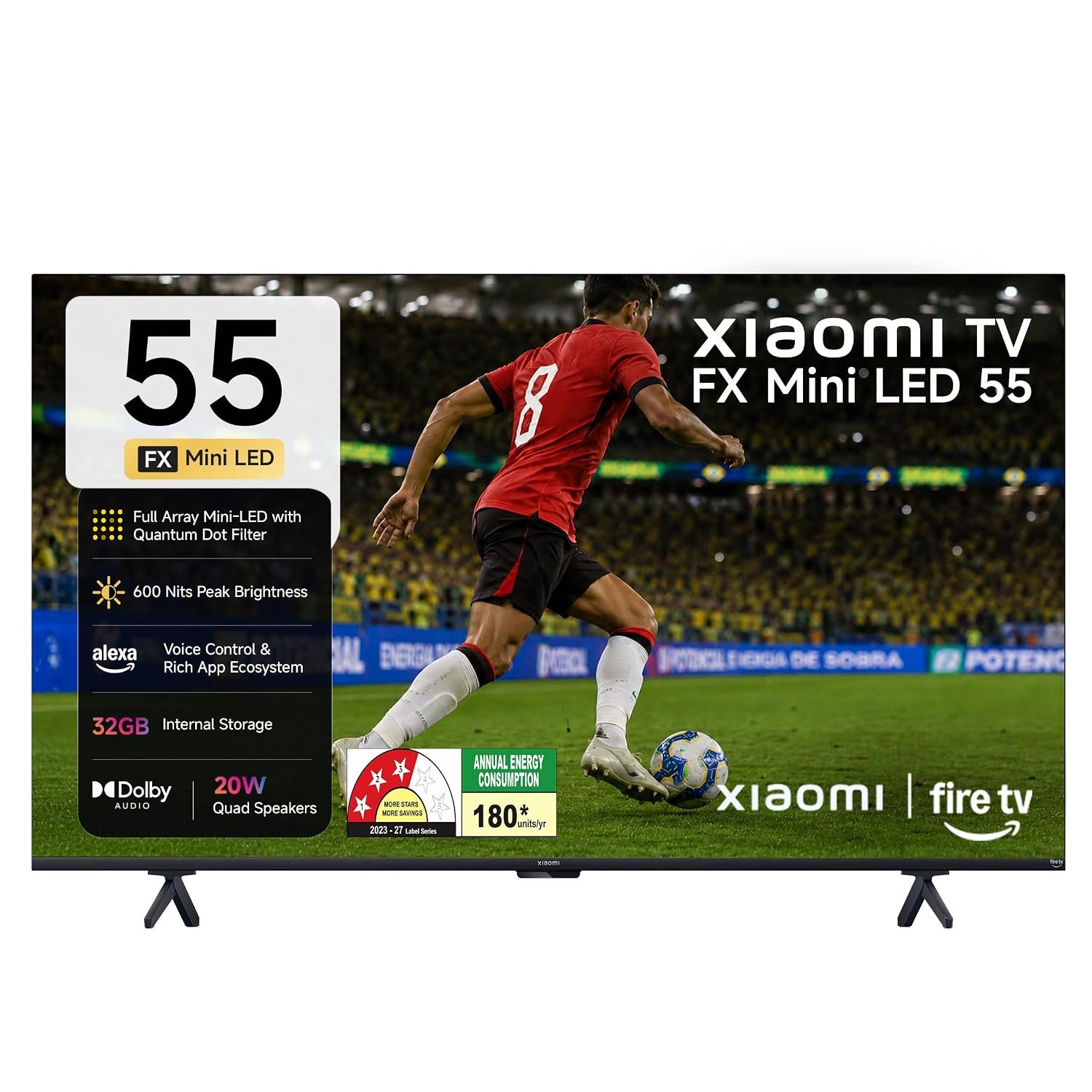 Xiaomi 138 cm (55 inches) Smart TV MiniLED QLED Fire TV L55MC-FSMIN