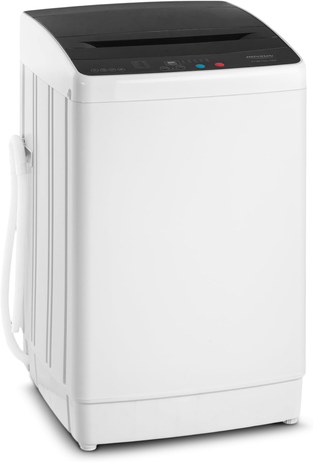 ROVSUN 17.8LBS Portable Washing Machine, Full-Automatic Electric Laundry Machine with Stainless Steel Drum, Compact Washer and Spin Dryer Combo with Drain Pump for Apartment, Dorm, Home - Image 2