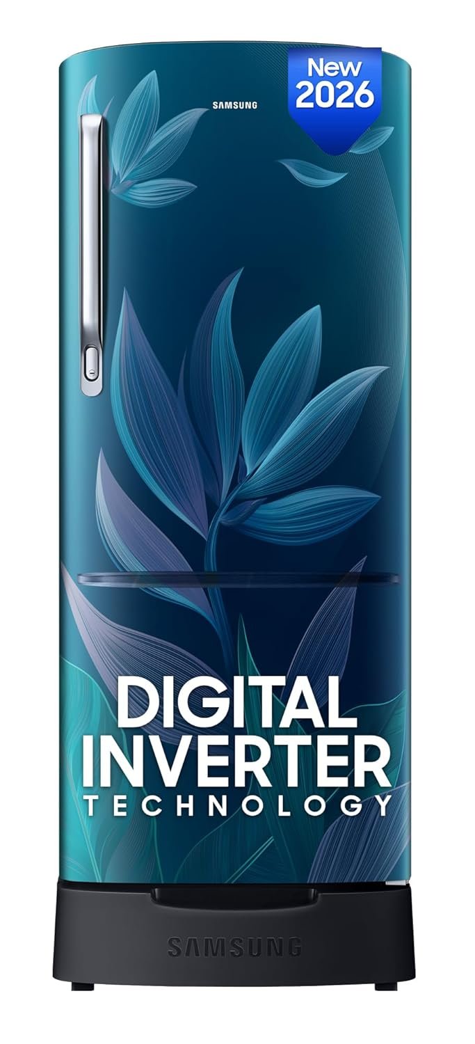 Samsung 183 L, 4 Star, Digital Inverter, Direct-Cool Single Door Refrigerator (RR20H28249U/NL, Paradise Bloom Blue, Base Stand Drawer, Single Touch Defrost, 2026 Model) - Image 2