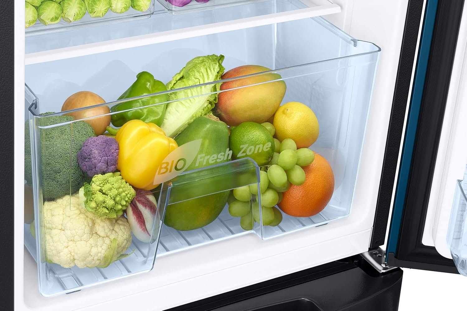 Samsung 183 L, 4 Star, Digital Inverter, Direct-Cool Single Door Refrigerator (RR20H28249U/NL, Paradise Bloom Blue, Base Stand Drawer, Single Touch Defrost, 2026 Model) - Image 8