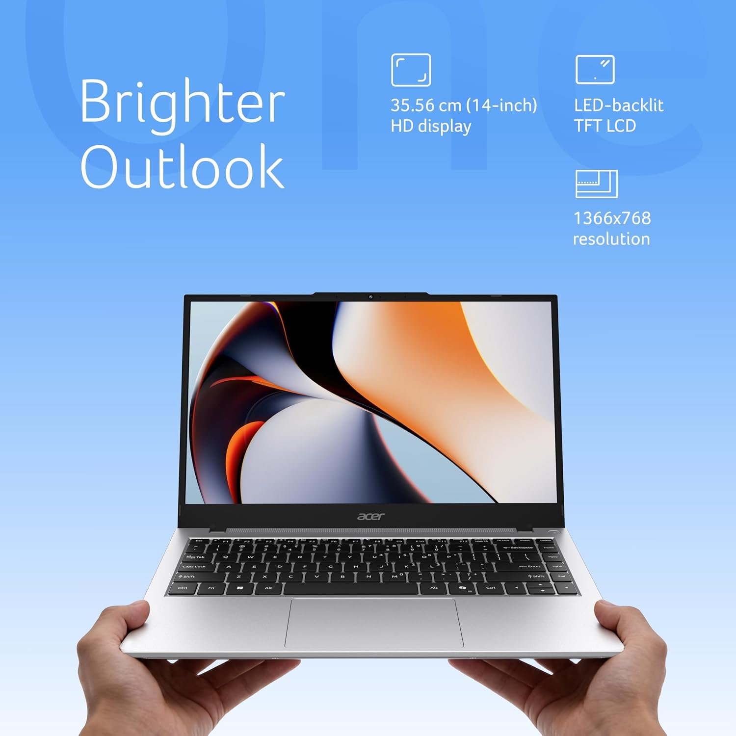 Acer Smartchoice Aspire One, AMD Ryzen 5-40, 8GB LPDDR5 RAM/ 512GB SSD, 14.0"/35.56cm WXGA Display, Win 11 Home, Pure Silver, 1.48KG, A114-43, Thin and Light Laptop - Image 5