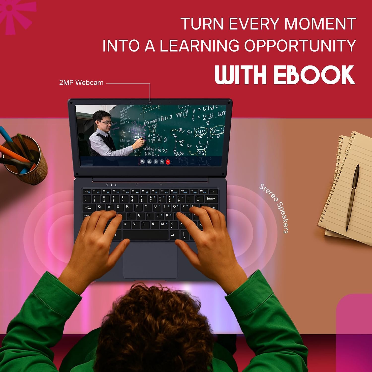 EBook 11.6" HD Laptop | Best Student & Office Work Laptop | Celeron N4020 | 4GB DDR4 | 128GB eMMC + M.2 SSD Expandable Slot | Win 11 Home |31Wh Battery | UHD Graphics 600 | Black - Image 5