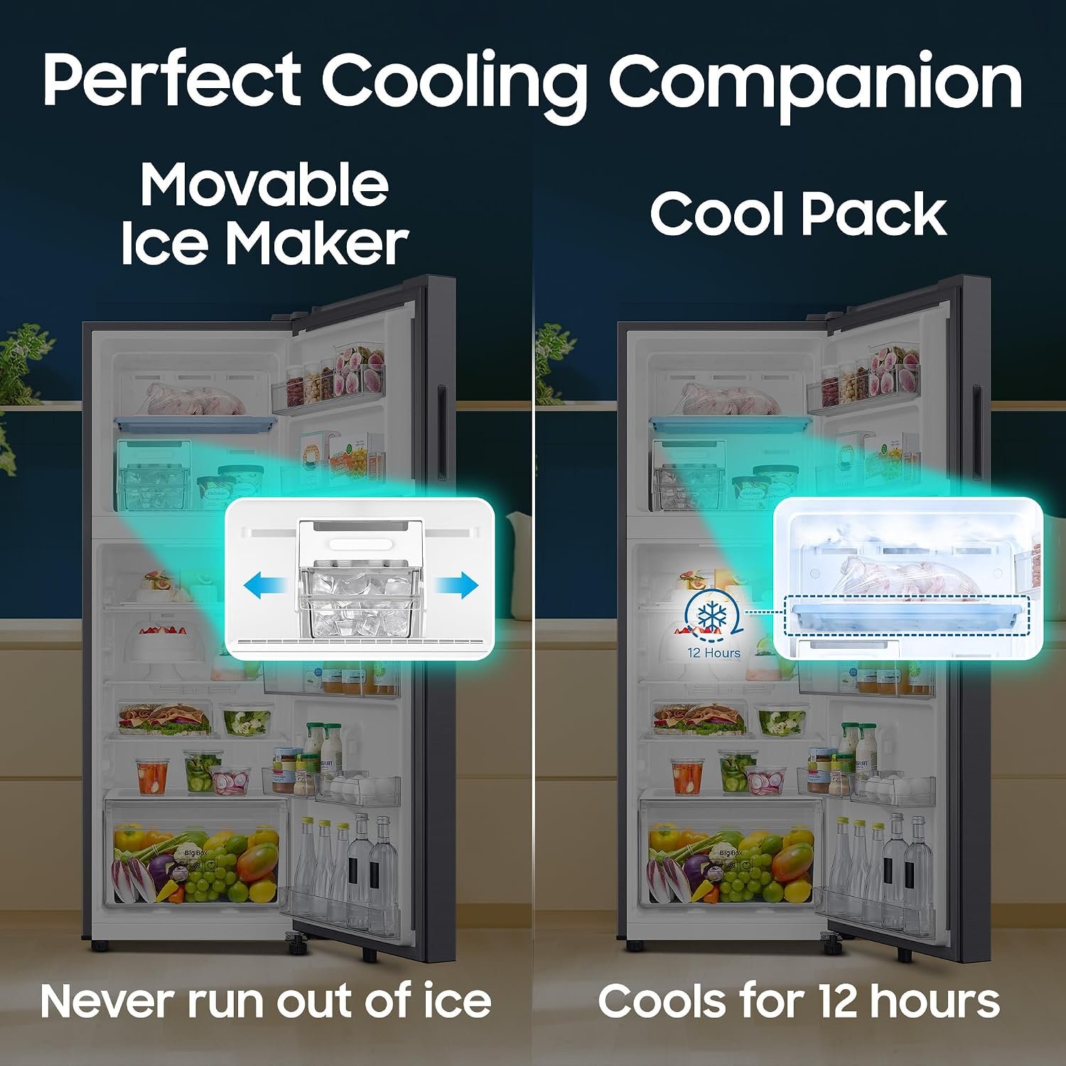 Samsung 236 L, 3 Star, Convertible, Digital Inverter Frost Free Double Door Refrigerator (RT40H28U3THL, Silver, Refined Inox, 2026 Model) - Image 10