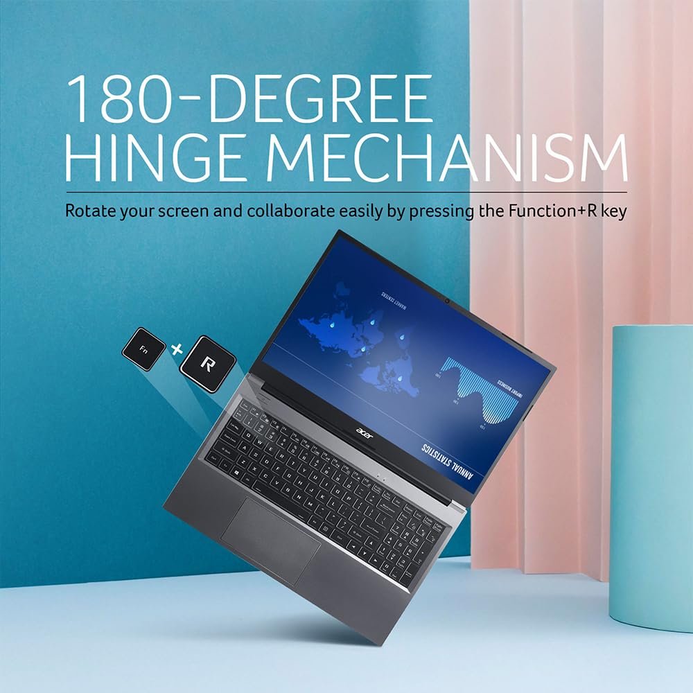 Acer Aspire Lite, AMD Ryzen 3-7330U, Office 2024 + M365 Basic,8GB RAM, 256GB SSD, Full HD IPS, 15.6"/39.62 cm, Windows 11 Home, Steel Gray, 1.59 KG, AL15-41, Metal Body, Premium Thin and Light Laptop