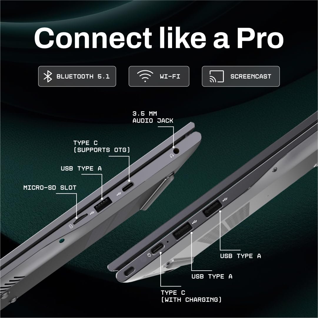 Primebook 2 Pro (2026) | 8GB RAM, 128GB UFS Storage | 14.1-Inch FHD IPS Display | 14 Hours Battery | MediaTek Helio G99 | Android 15 (PrimeOS 3.0) | Backlit Keyboard | in-Built AI (Gray) - Image 8