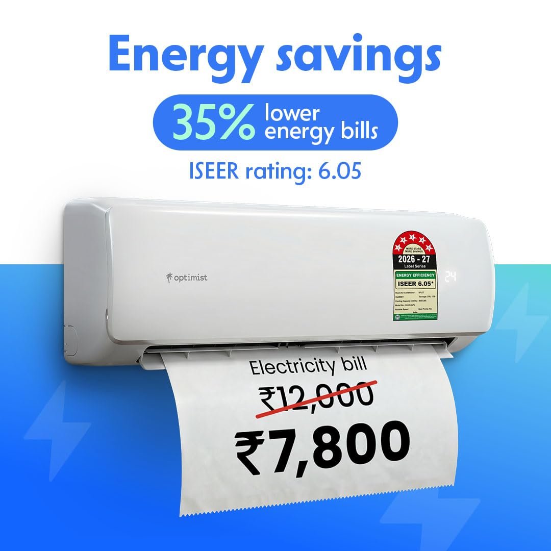 Optimist 1.39 T 5Star WiFi Inverter Split AC|₹40/day Lowest Bill |5-Yr Warranty| ISEER 6.05| 50°C Tested Cooling | Turbo+ up to 1.9Ton Cooling| In-App Gas Level Indicator(ODU-SUHC48ZV, IDU- SEHC48ZV) - Image 7