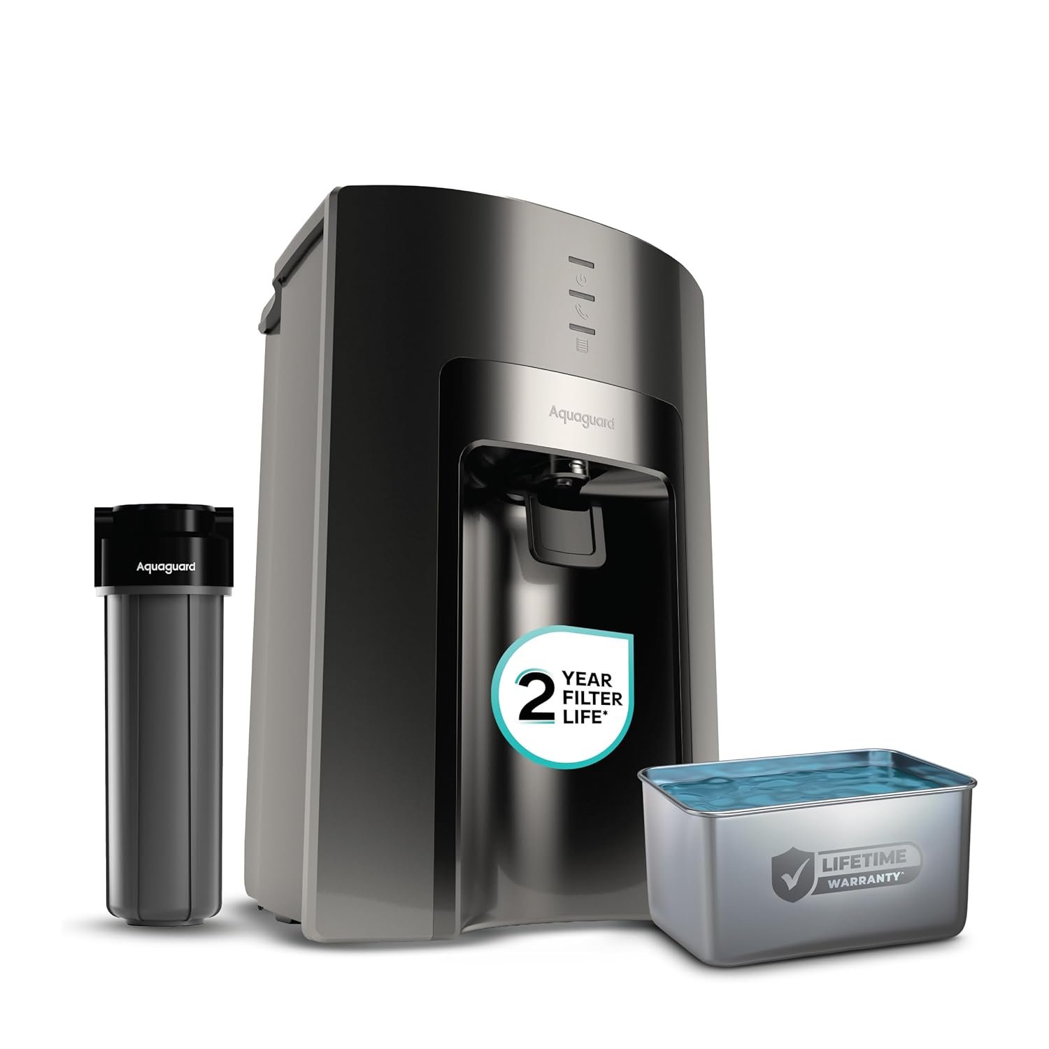 Aquaguard Delight Aquasaver RO+UV+UF+MC | Stainless Steel Tank| 2-year filter life |Mega Sediment filter|2 Free cleaning service| 60% Higher Water Savings| 9-Stage Purification |India’s No.1 Purifier*