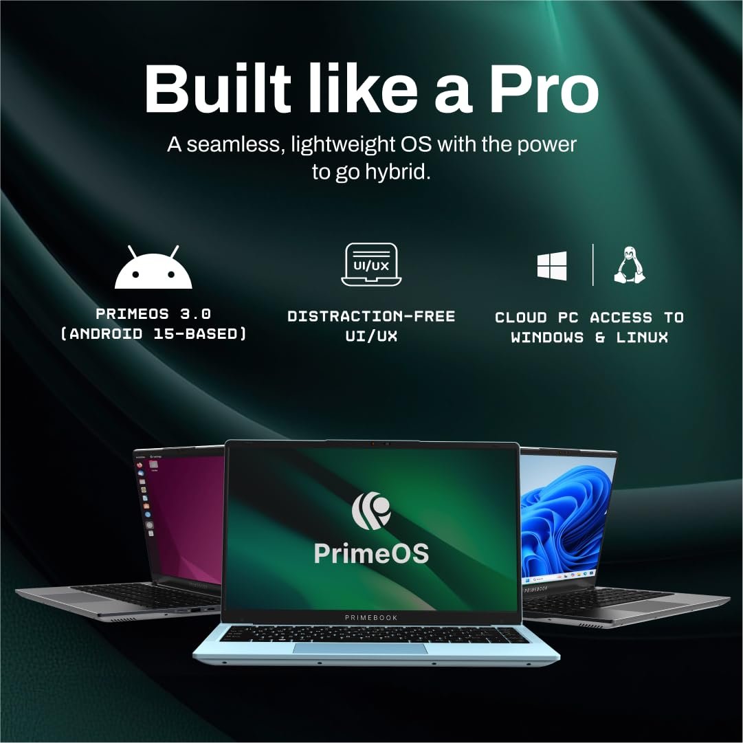 Primebook 2 Pro (2026) | 8GB RAM, 128GB UFS Storage | 14.1-Inch FHD IPS Display | 14 Hours Battery | MediaTek Helio G99 | Android 15 (PrimeOS 3.0) | Backlit Keyboard | in-Built AI (Gray) - Image 5