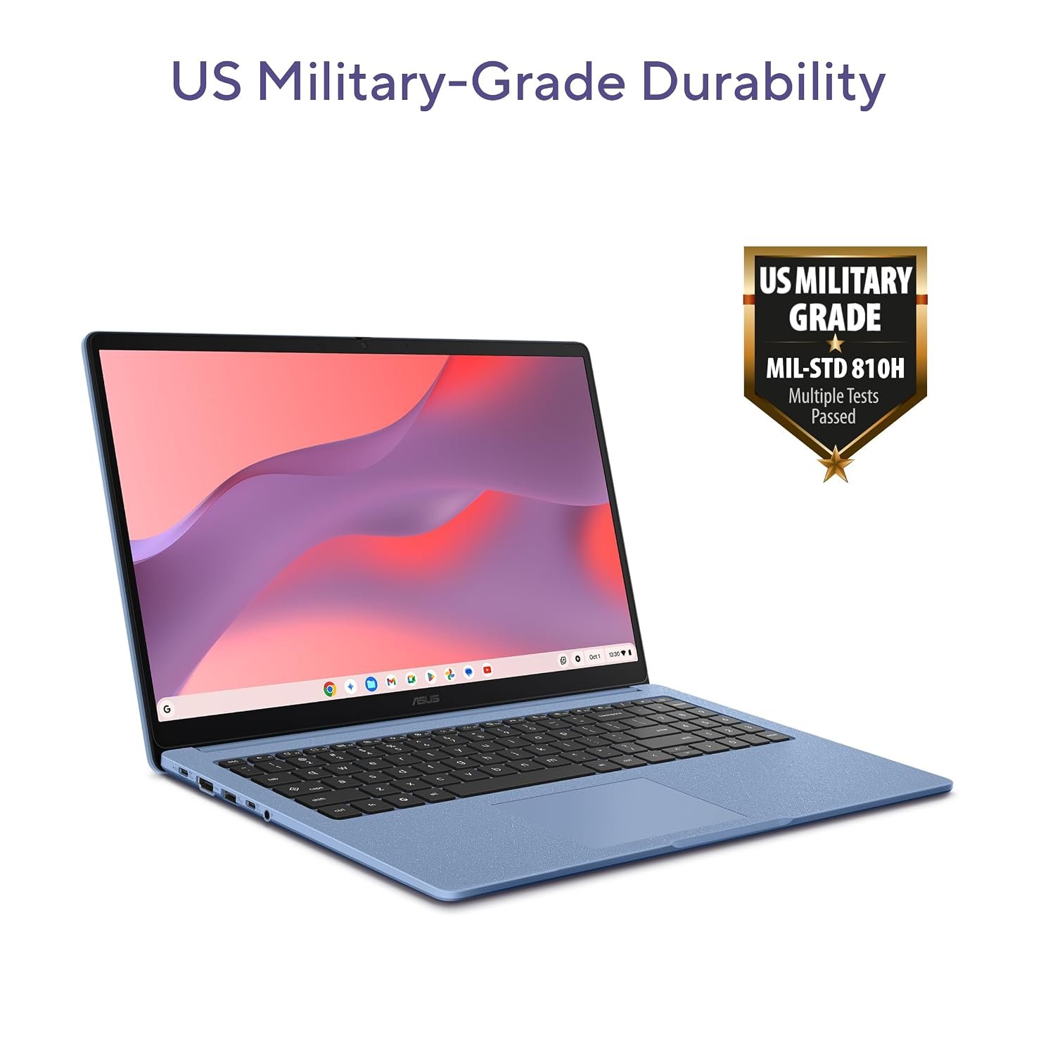 ASUS Chromebook CM1505 (2026), Smartchoice, MediaTek Kompanio 540 Processor, 4GB RAM, 64GB SSD, FHD, 15.6"(39.6 cm), 60Hz, Chrome OS, Fabric Blue, 1.49 Kg, CM1505CM4A-S70080, Thin & Light Laptop - Image 4