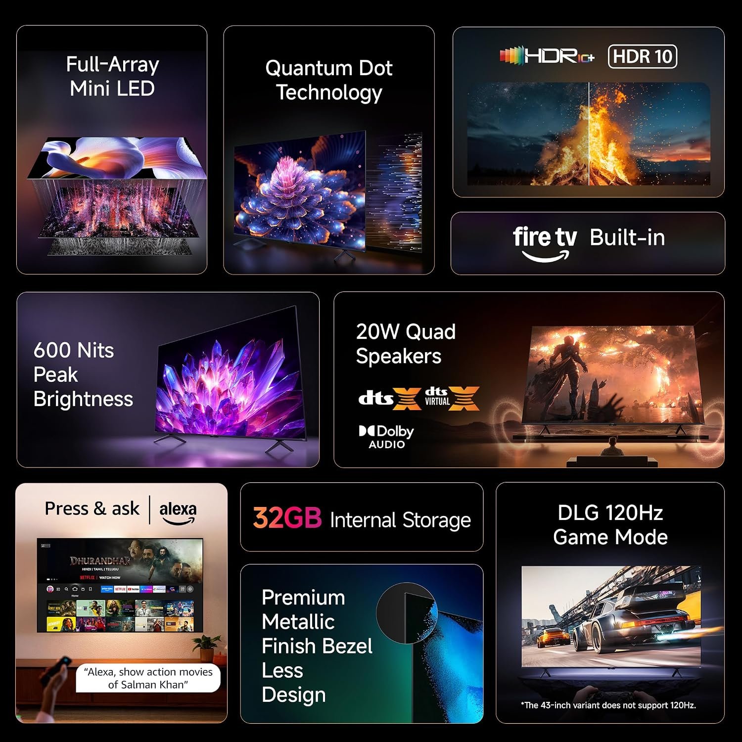 Xiaomi 138 cm (55 inches) Smart TV MiniLED QLED Fire TV L55MC-FSMIN - Image 3