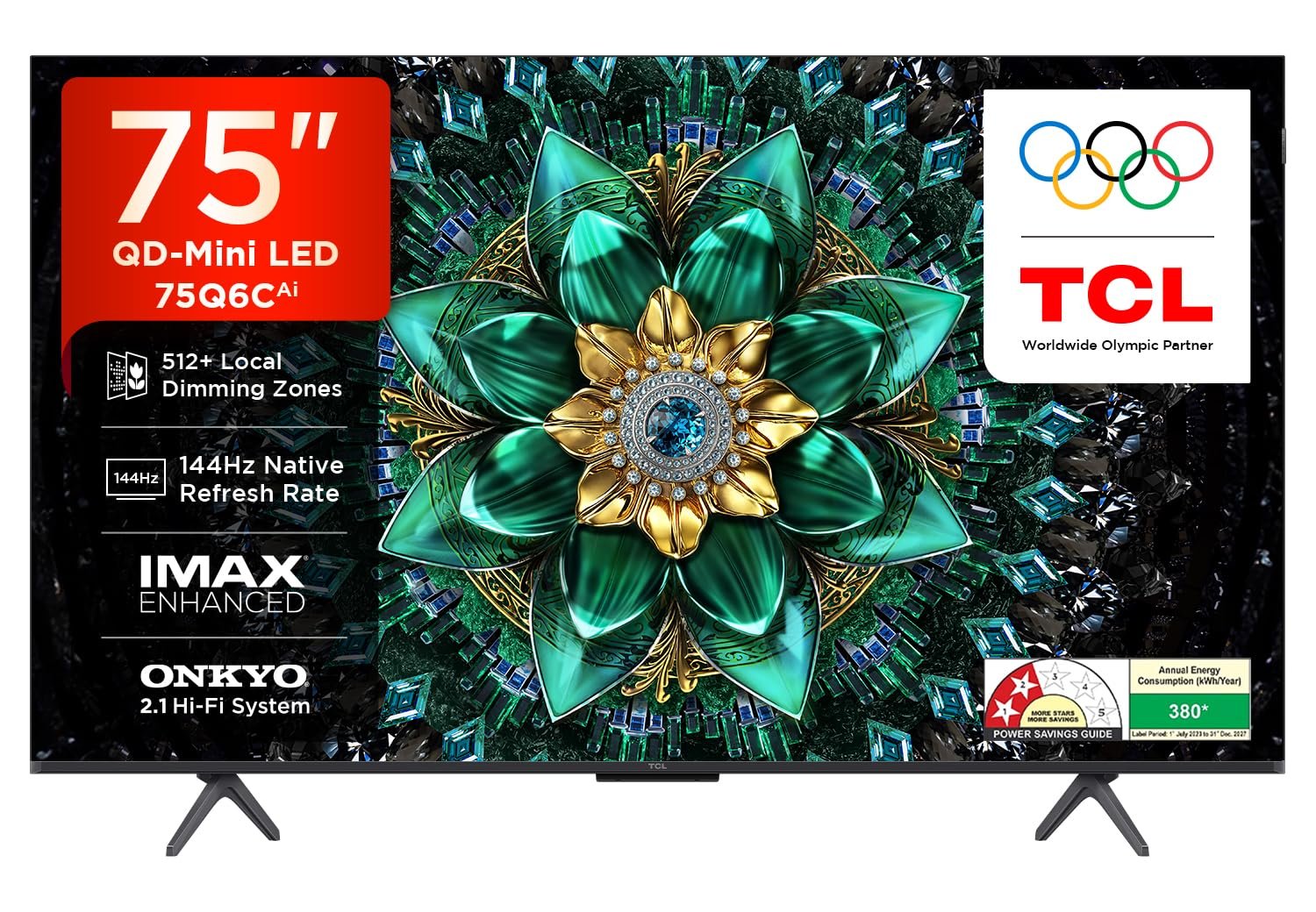 TCL 189 cm (75 Inches) 4K UHD Smart QD-Mini LED Google TV | 144Hz Refresh Rate | 3GB RAM | 46W Onkyo 2.1 | Upto 512+ Zones | IMAX Enhanced | 75Q6C - Image 4