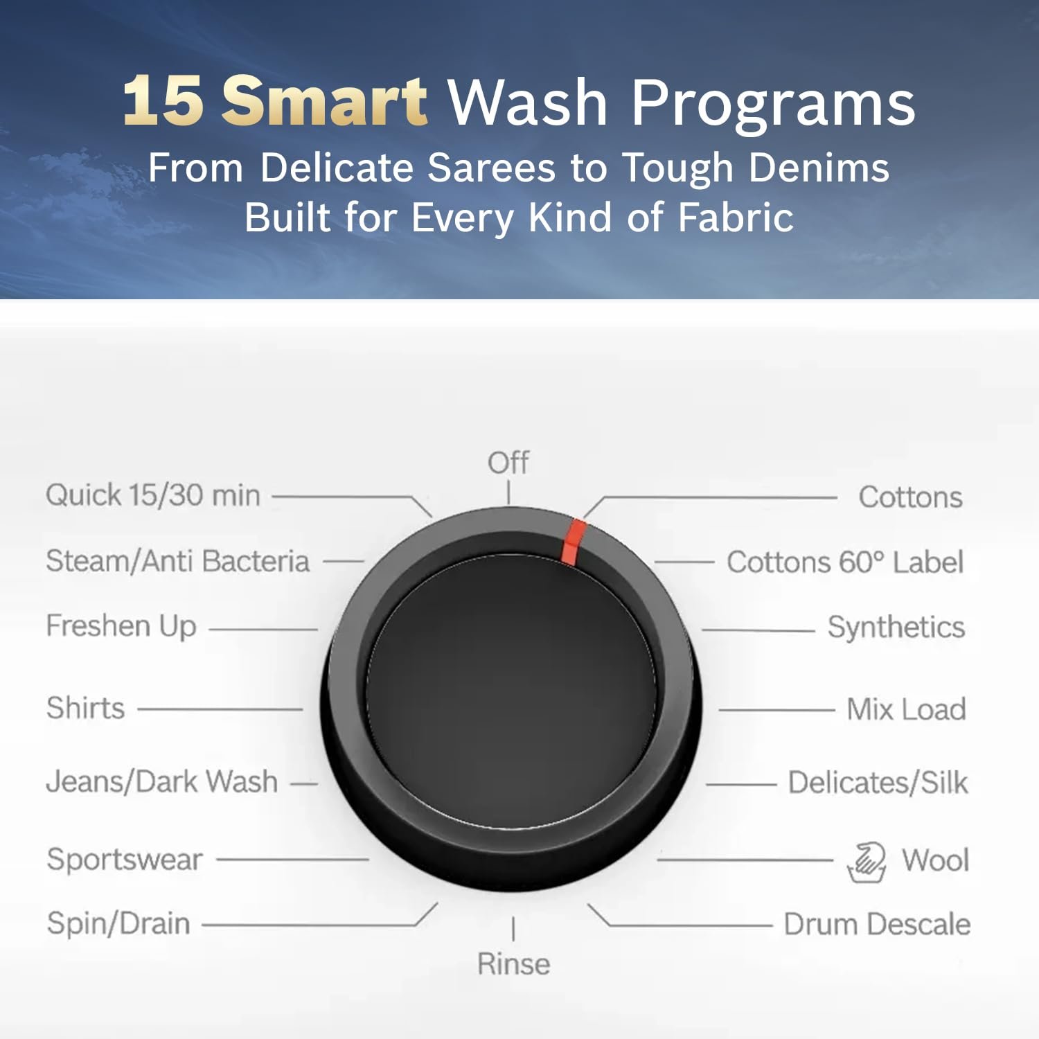 Bosch 7 kg 5 Star Front Load Fully-Automatic Washing Machine, Steam Antibacterial Tech, AI ActiveWater, 15 Wash Programs, 53L Large Drum, SoftCare Paddle, White, WAJ24263IN (2026 Model) - Image 5