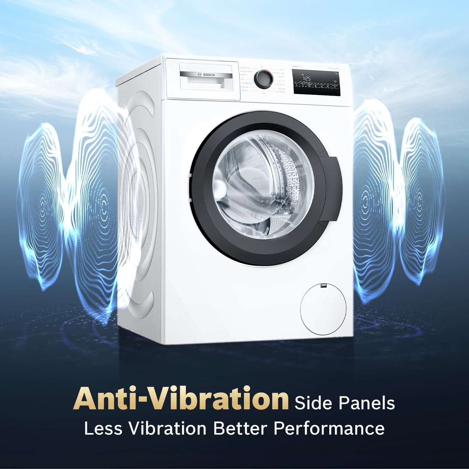 Bosch 7 kg 5 Star Front Load Fully-Automatic Washing Machine, Steam Antibacterial Tech, AI ActiveWater, 15 Wash Programs, 53L Large Drum, SoftCare Paddle, White, WAJ24263IN (2026 Model) - Image 12