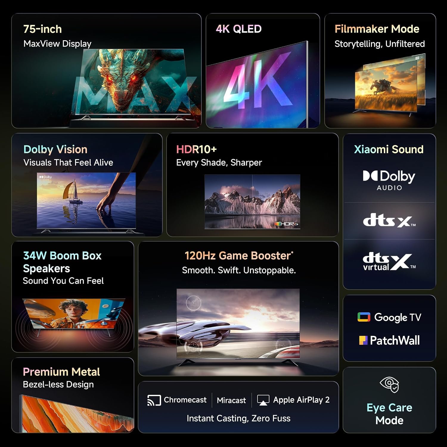 Xiaomi 189 cm (75 Inches) X Pro Series QLED 4K UHD Smart Google TV L75MB-APIN - Image 4
