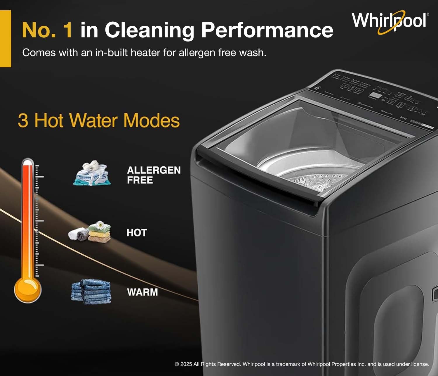 Whirlpool 8 Kg 5 MAGIC CLEAN PRO SW H Fully Automatic Top Load Washing Machine (MAGIC CLEAN PRO SW H KG GREY 10YMW with In-Built Heater) - Image 4