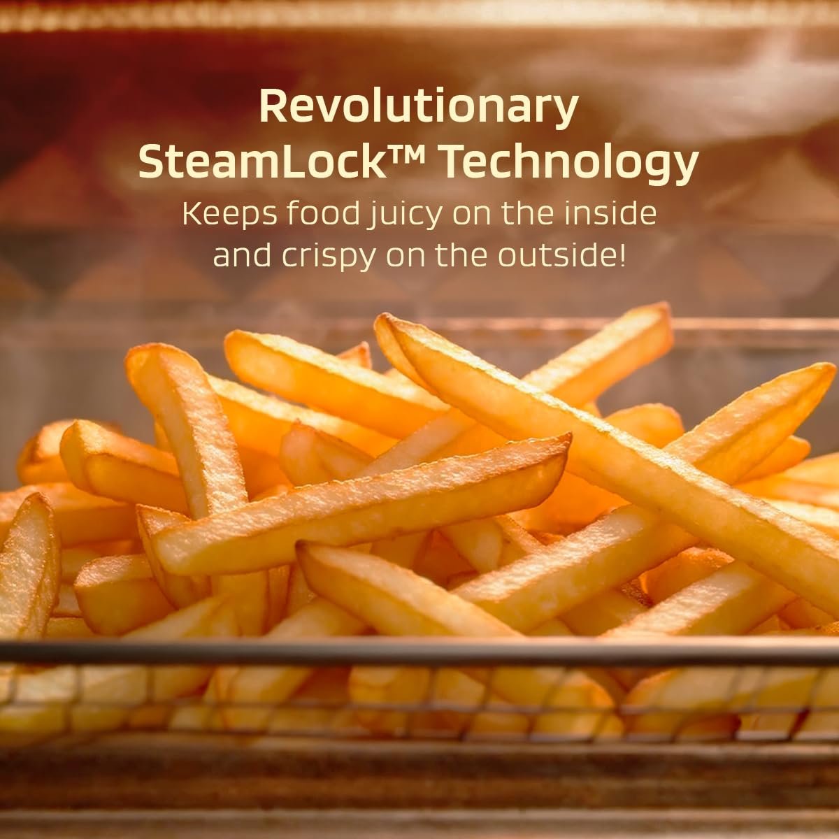 NESTER Full Stack Steamlock™ SS430 Stainless Steel Air Fryer Oven 16L | 2000 W Steam + Air Fry | Multi-Function-Air Fryer, Reheat, Bake, Toast | Adjustable Temperature & Timer - Dalgona Brown - Image 3