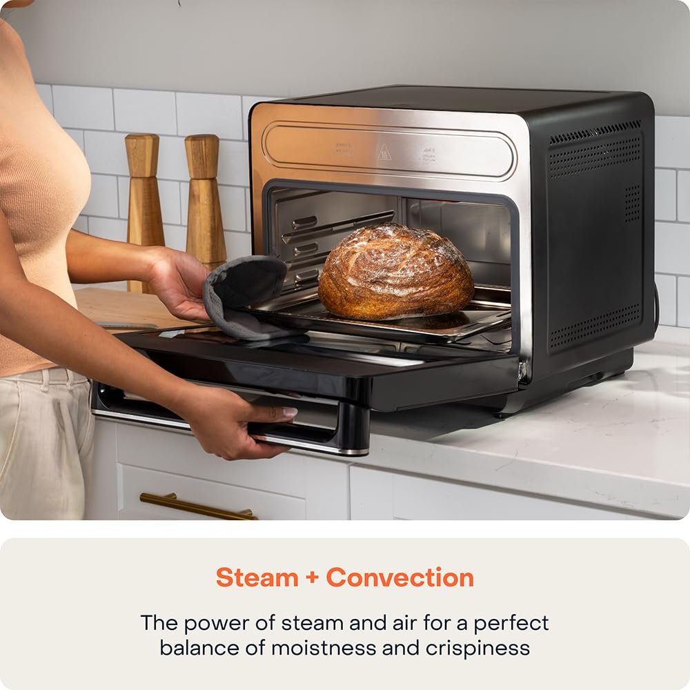Nutricook Steami X 24L Black (Steam + Air Fryer Oven) with 10-in-1 functions like Steam Cook, Steam Roast, Air Fry, Bake, Sterilize & more. Steam + Convection technology, 2200W power, 2-year warranty - Image 3
