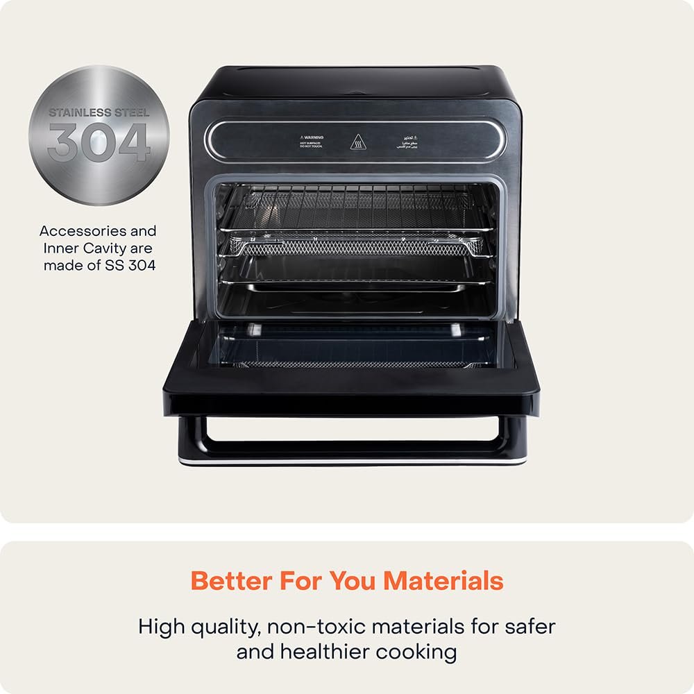 Nutricook Steami X 24L Black (Steam + Air Fryer Oven) with 10-in-1 functions like Steam Cook, Steam Roast, Air Fry, Bake, Sterilize & more. Steam + Convection technology, 2200W power, 2-year warranty - Image 6