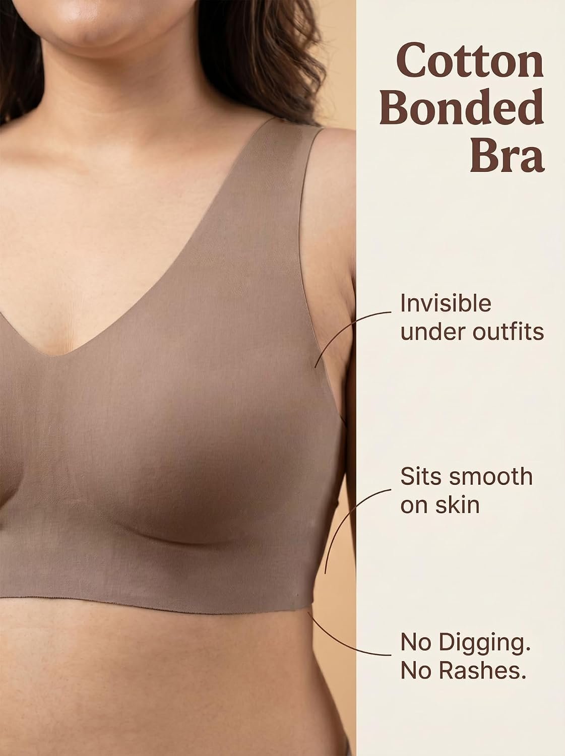 Tweens Cotton Bra Panty Set for Women | Padded Full Coverage Plus-Size Bonded Bra | Broad Straps | Mid Waist Hipster Panty | No Elastic Marks | Soft Seamless Comfortable Innerwear Set - Image 6