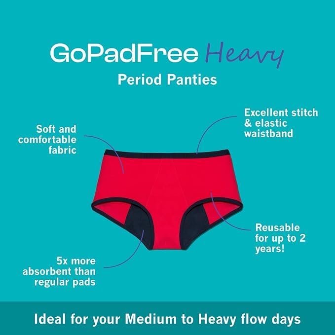 Women's Reusable Multi Layer Cotton Stretch Panties | Soft Fabric | Washable Everyday Innerwear | Multicolor - Image 4
