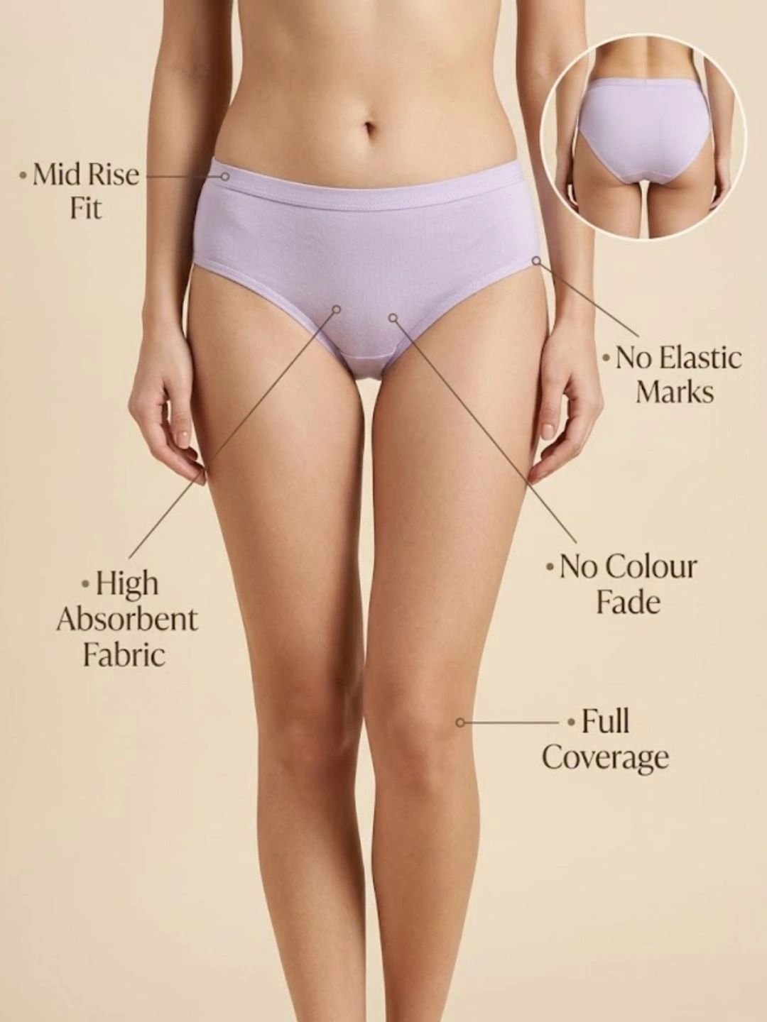 Elen Vosky Women Pack of 3 Anti-Odour Seamless Assorted Bikini - Image 6