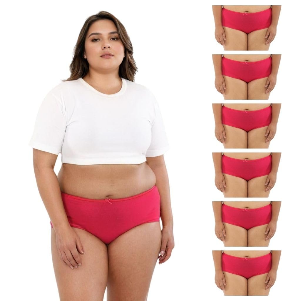 Adira | Plus Size Hipster Panties | Plus Size Brzee Hipsters | Lightweight Cotton-Elastane Fabric | Super Stretchy for Comfort | No Visible Panty Lines | Pack of 6 - Image 10