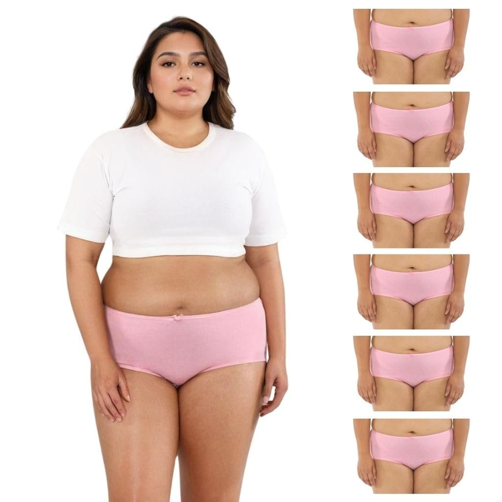 Adira | Plus Size Hipster Panties | Plus Size Brzee Hipsters | Lightweight Cotton-Elastane Fabric | Super Stretchy for Comfort | No Visible Panty Lines | Pack of 6 - Image 13
