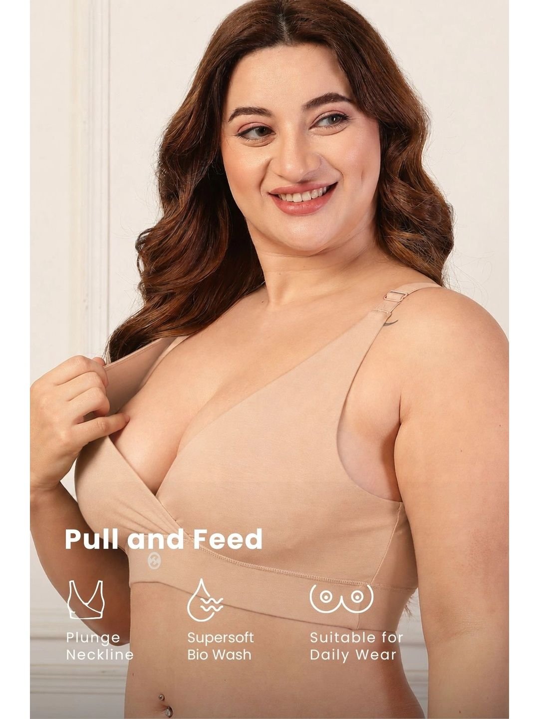 House Of Zelena Cotton Maternity Non Padded Feeding Full Coverage Bra - Image 3