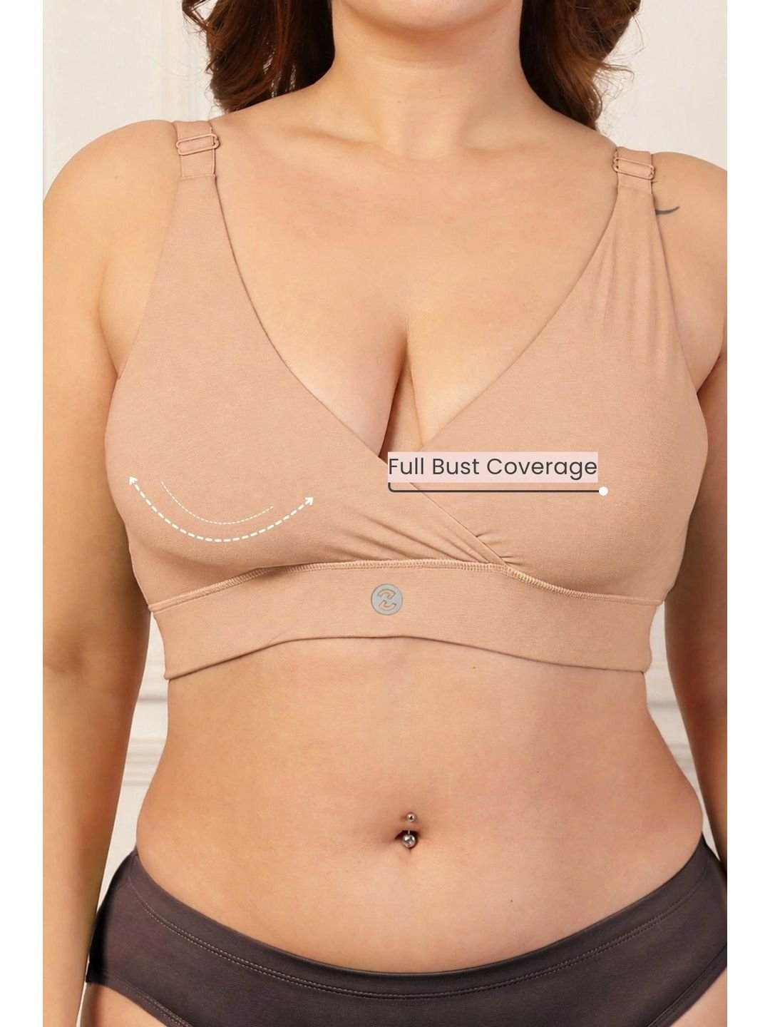 House Of Zelena Cotton Maternity Non Padded Feeding Full Coverage Bra - Image 5