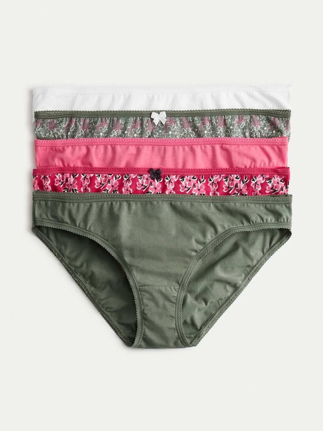 Marks & Spencer Women Pack Of 5 Mid Rise Hipster Briefs