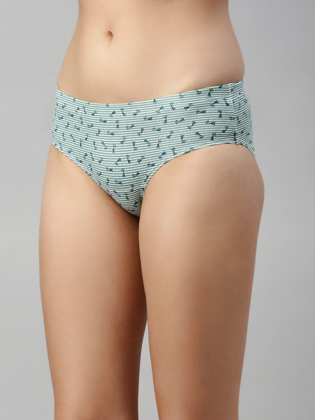 Women Pack Of 5 Assorted Mid-Rise Antimicrobial & Stain Release Hipster Briefs - Image 5