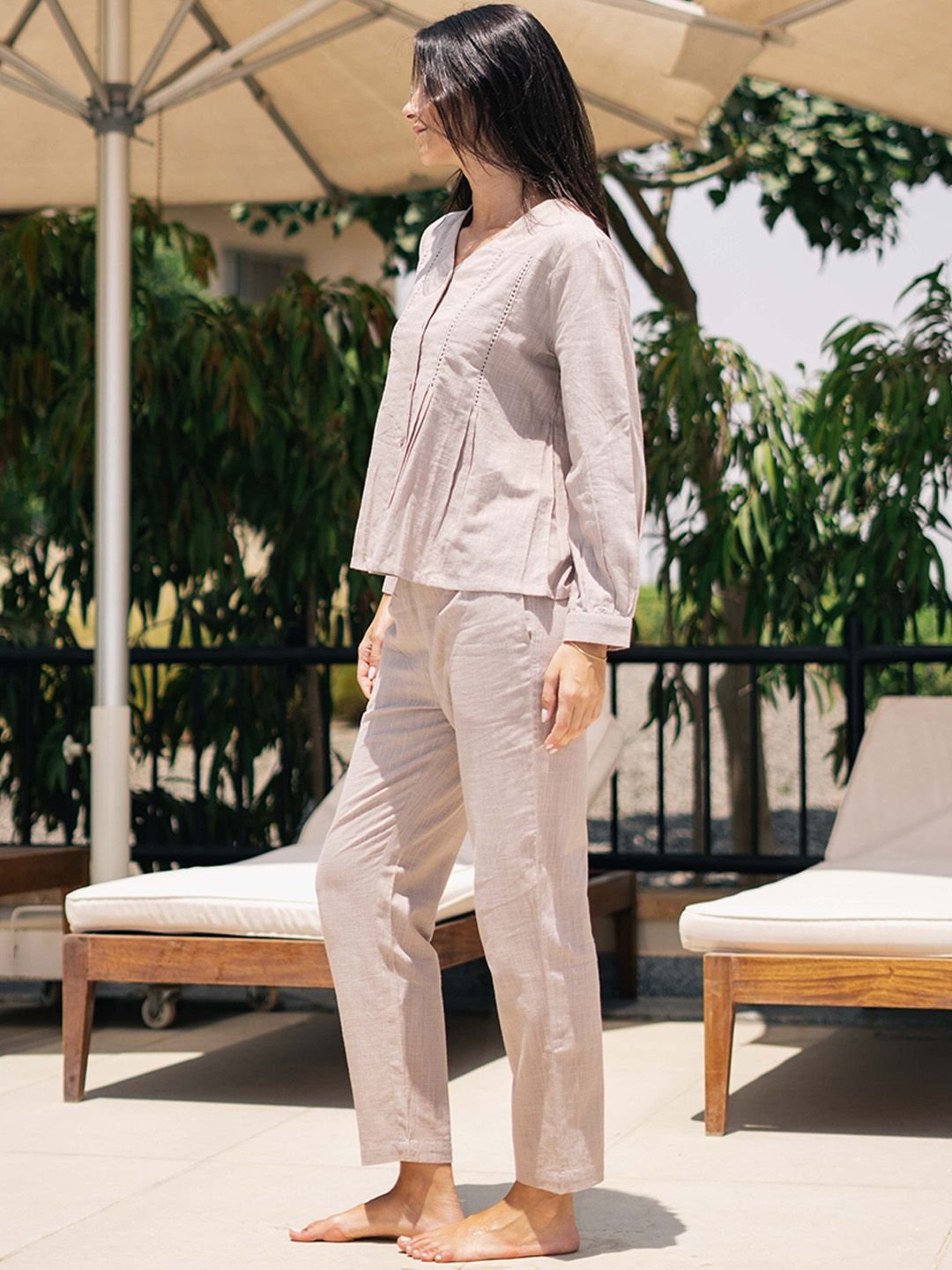 SANSKRUTIHOMES V-Neck Pure Cotton Night suit - Image 4