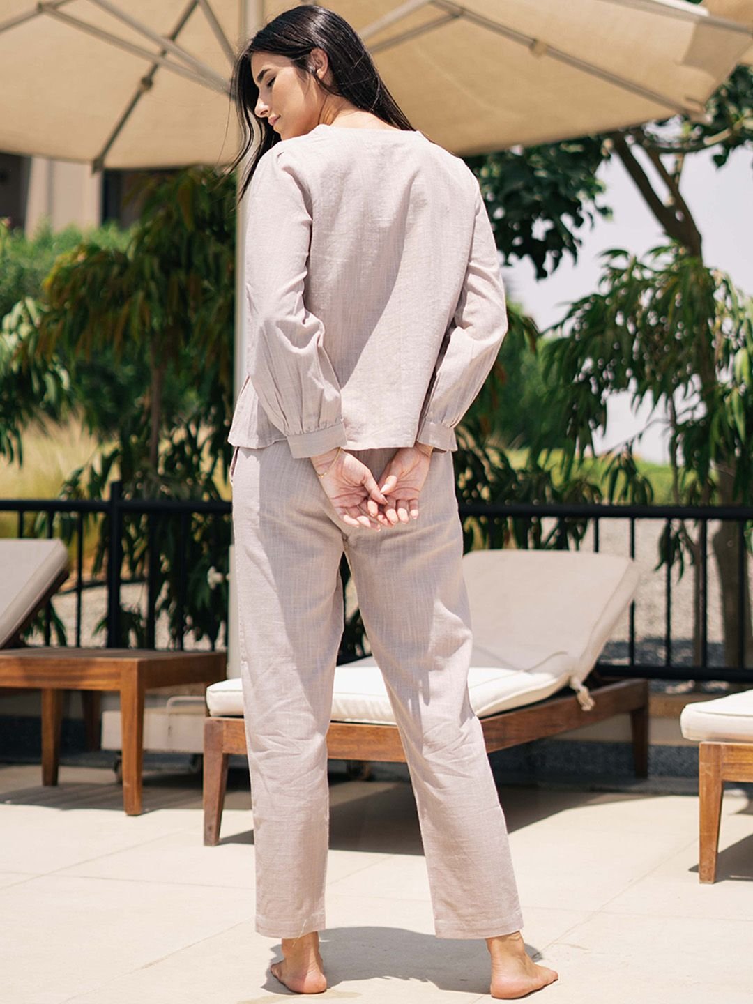 SANSKRUTIHOMES V-Neck Pure Cotton Night suit - Image 5