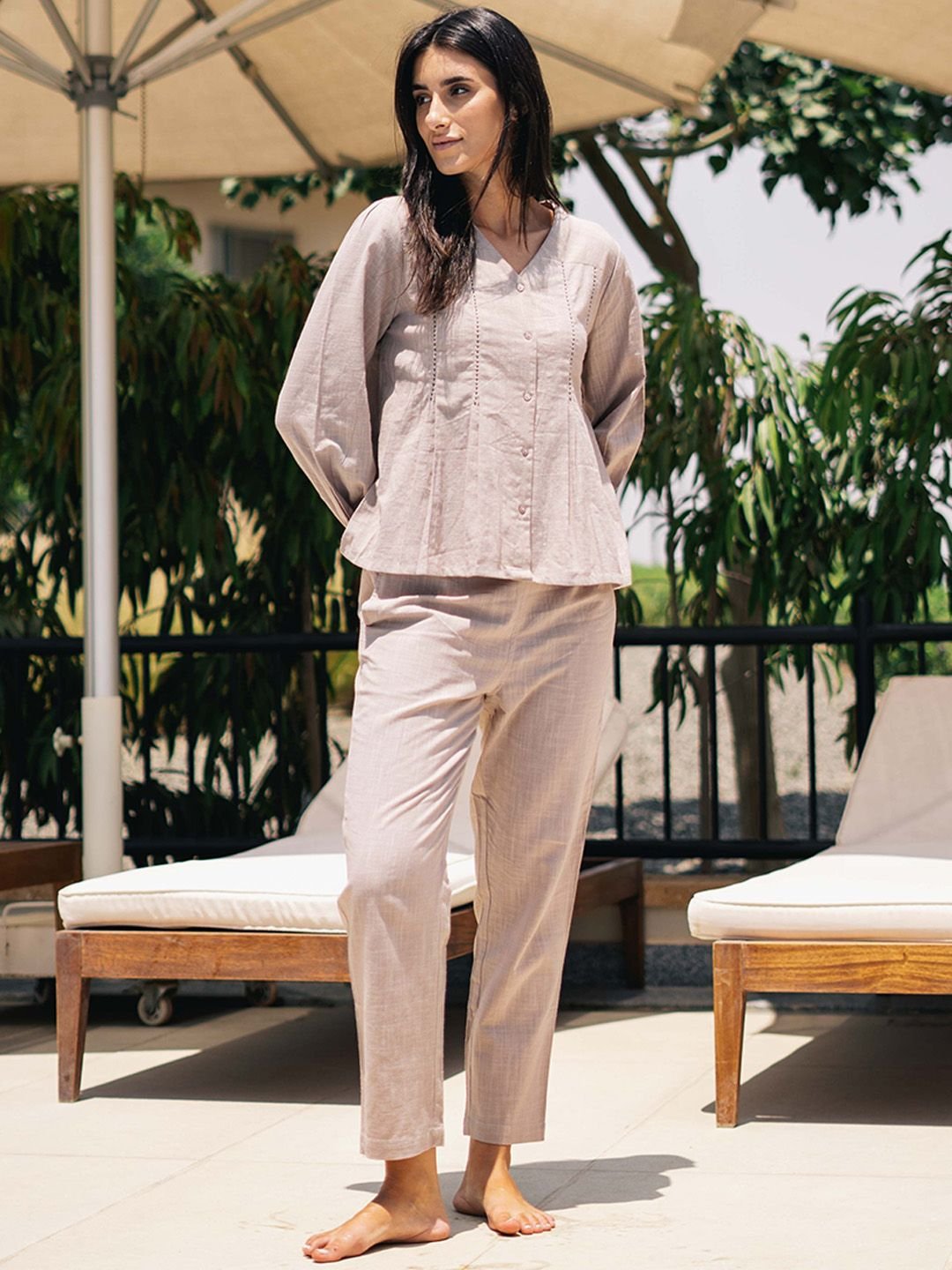 SANSKRUTIHOMES V-Neck Pure Cotton Night suit - Image 6