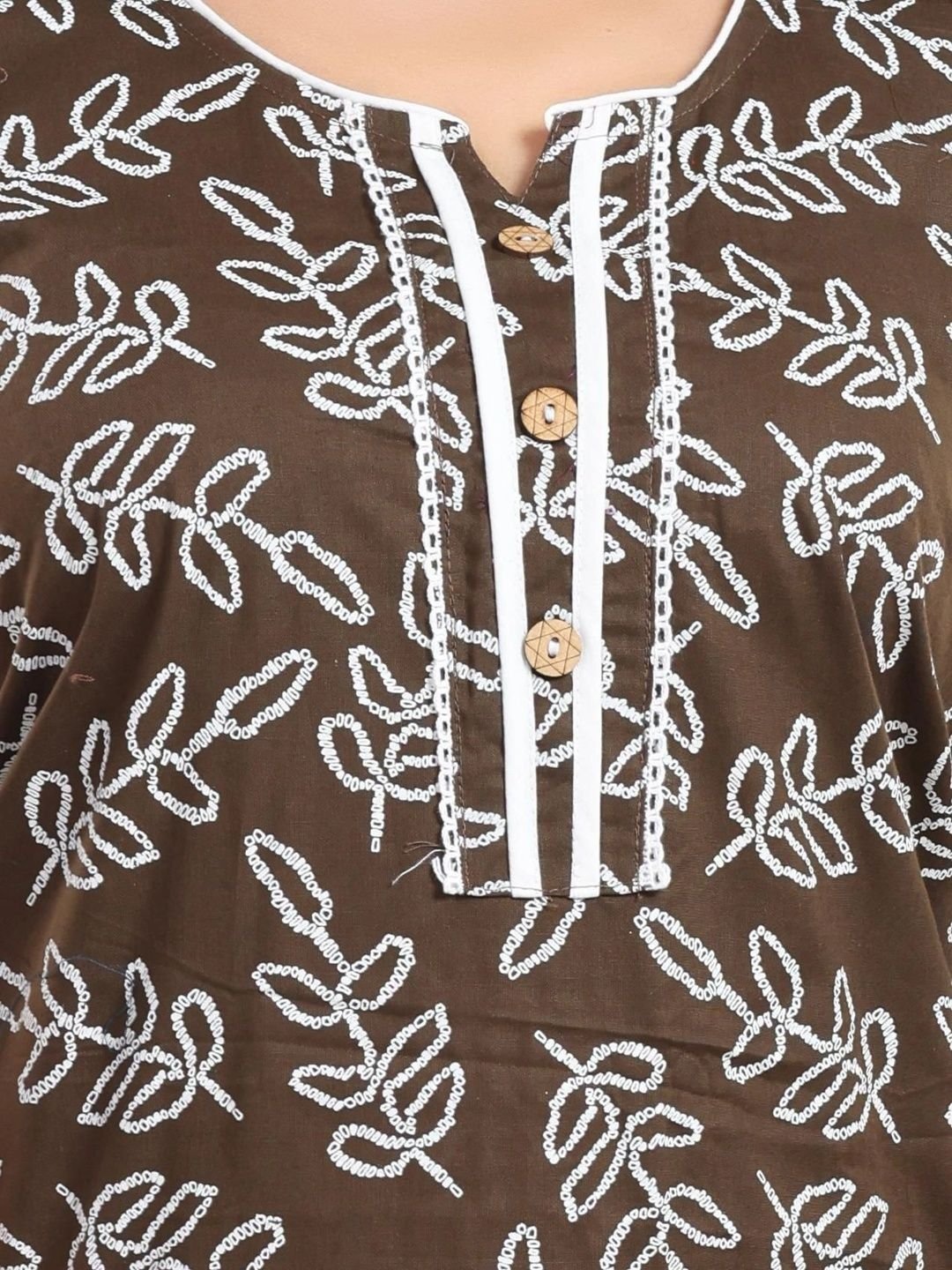 Women Cotton Printed Maxi Nightdress - Image 4