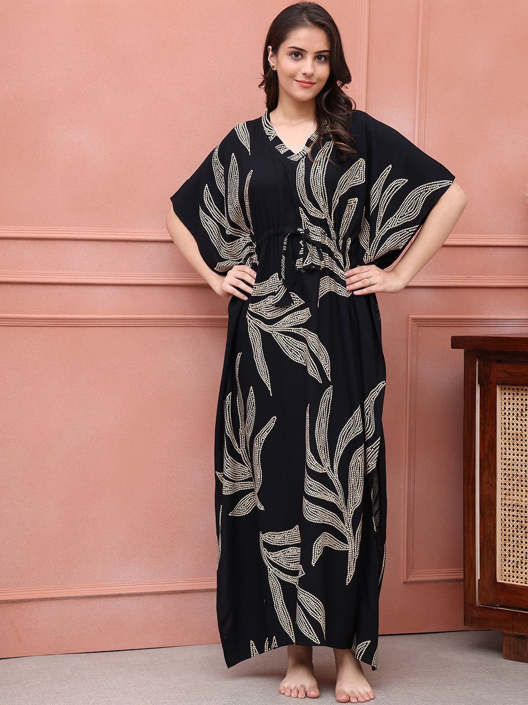 Printed Maxi Kaftan Nightdress